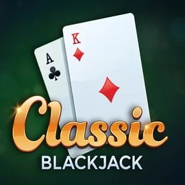 Classic Blackjack slot logo by Red Tiger Gaming at Midnite Casino